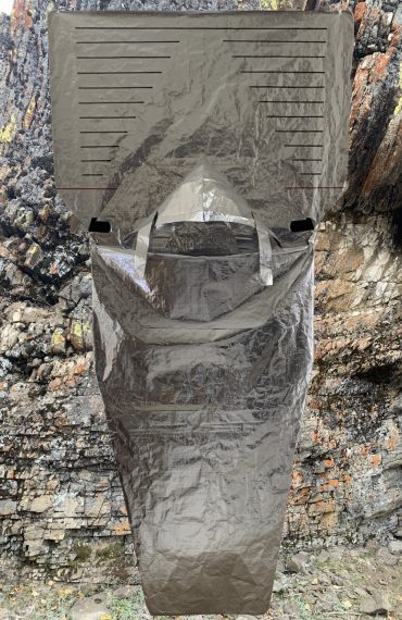 Bivy with rock background